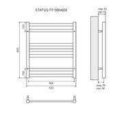 Полотенцесушитель водяной Lemark Status 500x600 П7 бронза