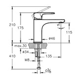 Смеситель для раковины Vitra Root Round A4270626EXP медный