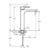 Смеситель для раковины Vitra Root Round A42707EXP хром