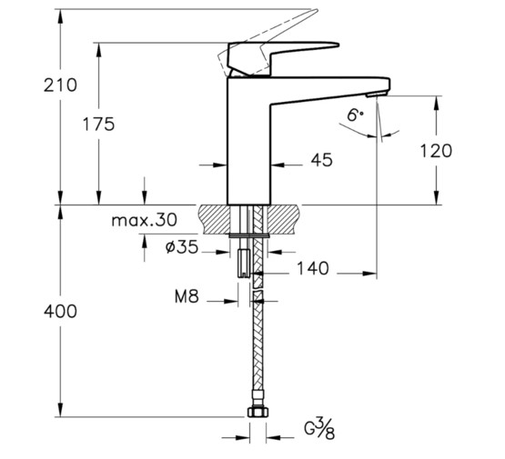 Смеситель для раковины Vitra Root Square A4273126EXP медный