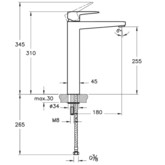 Смеситель для раковины Vitra Root Square A42733EXP хром