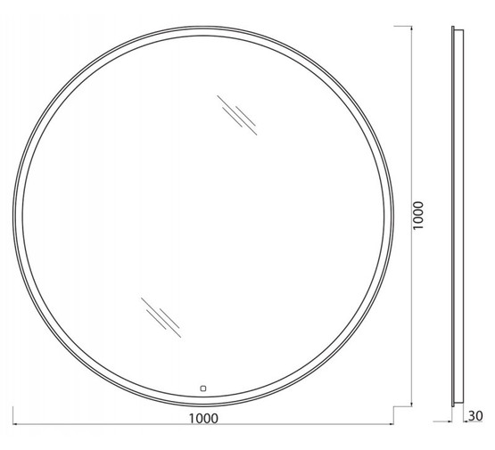 Зеркало BelBagno SPC-RNG-1000-LED-TCH