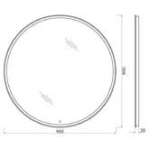 Зеркало BelBagno SPC-RNG-900-LED-TCH-WARM