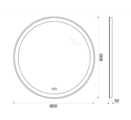 Зеркало BelBagno SPC-RNG-800-LED-TCH-RAD