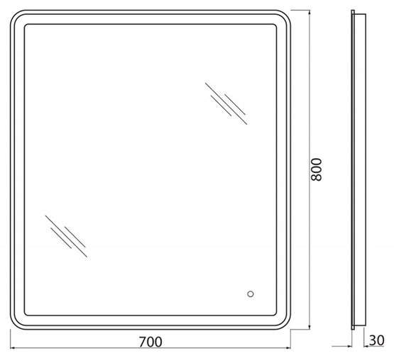 Зеркало BelBagno SPC-MAR-700-800-LED-TCH