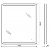 Зеркало BelBagno SPC-MAR-700-800-LED-TCH