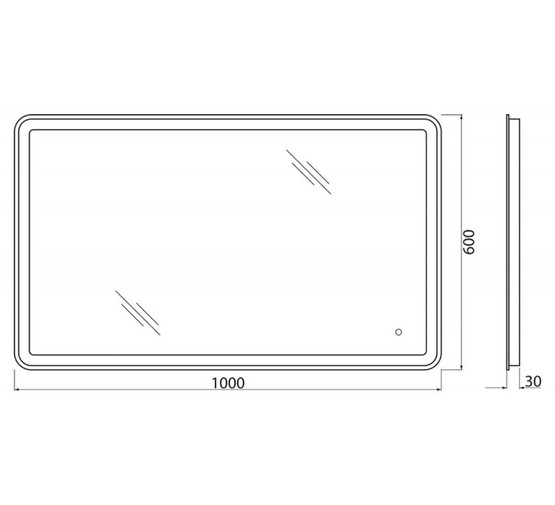 Зеркало BelBagno SPC-MAR-1000-600-LED-TCH