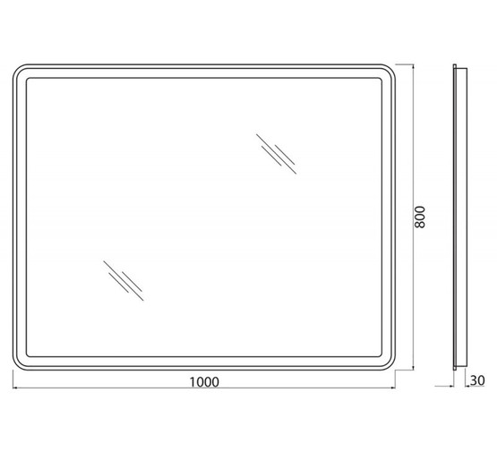 Зеркало BelBagno SPC-MAR-1000-800-LED-TCH-WARM