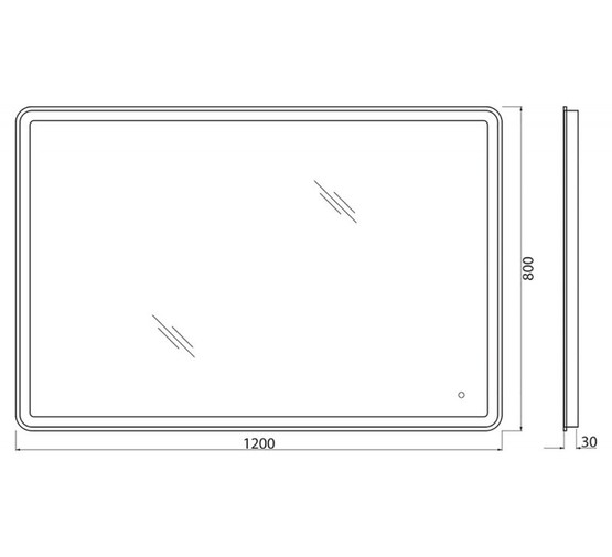 Зеркало BelBagno SPC-MAR-1200-800-LED-TCH