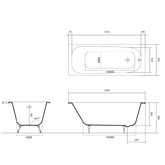 Чугунная ванна Акватек Сигма 150x70