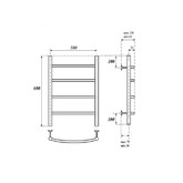 Полотенцесушитель водяной Point Афина 500x600 П4 бронза