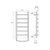 Полотенцесушитель водяной Point Афина 500x800 П6 бронза