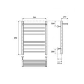 Полотенцесушитель водяной Point Афина Премиум с полкой 500x600 П7 хром