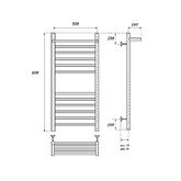 Полотенцесушитель водяной Point Афина Премиум с полкой 500x800 П11 хром