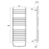 Полотенцесушитель водяной Point Альфа Премиум 500x1000 П15 хром