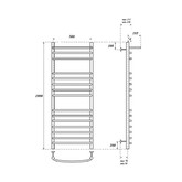 Полотенцесушитель водяной Point Альфа Премиум с полкой 500x1000 П14 хром