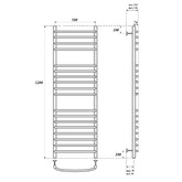 Полотенцесушитель водяной Point Альфа Премиум 500x1200 П18 хром