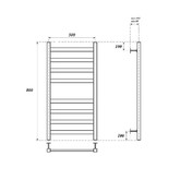 Полотенцесушитель водяной Point Меркурий 500x800 П8 хром