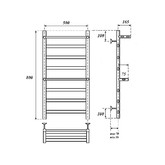 Полотенцесушитель водяной Point Артемида с 2-я полками 500x800 П6 хром