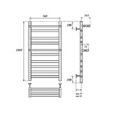 Полотенцесушитель водяной Point Артемида с 2-я полками 500x1000 П8 хром