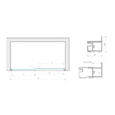 Душевая дверь Vegas Glass ZP Tur Novo 1000 хром матовый прозр.стекло