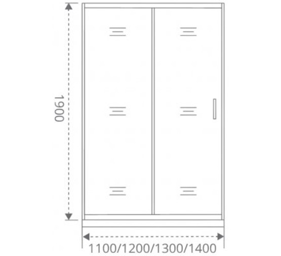 Душевая дверь GOOD DOOR Cofe WTW-110-C-B черный, стекло прозрачное