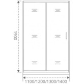 Душевая дверь GOOD DOOR Cofe WTW-110-C-B черный, стекло прозрачное