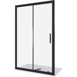 Душевая дверь GOOD DOOR Cofe WTW-130-C-B черный, стекло прозрачное