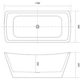 Акриловая ванна Акватек Верса 178x80 белый