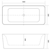 Акриловая ванна Акватек Квадро 180x80 белый