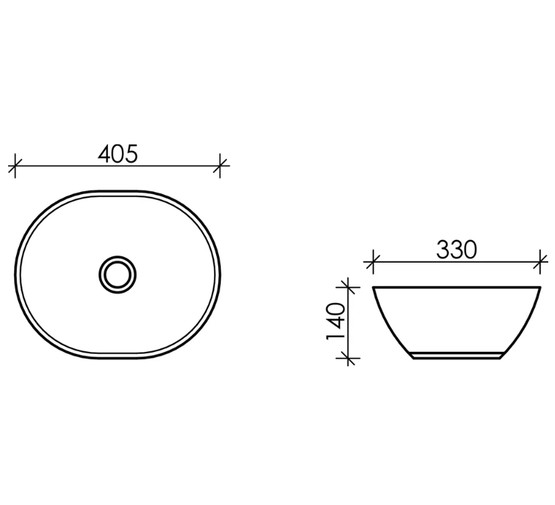 Раковина накладная Ceramicanova Element CN6016 41 см