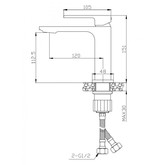 Смеситель для раковины BelBagno Luce хром 