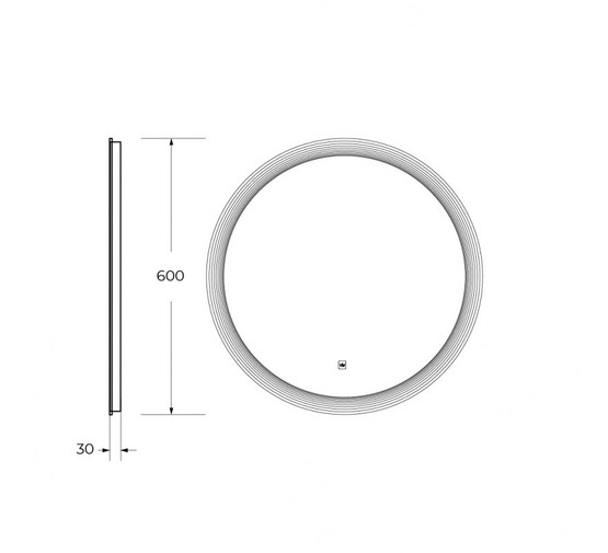 Зеркало Cezares Eco 60 см