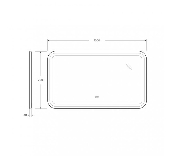 Зеркало Cezares Stylus 1200*700