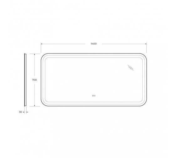 Зеркало Cezares Stylus 1400*700