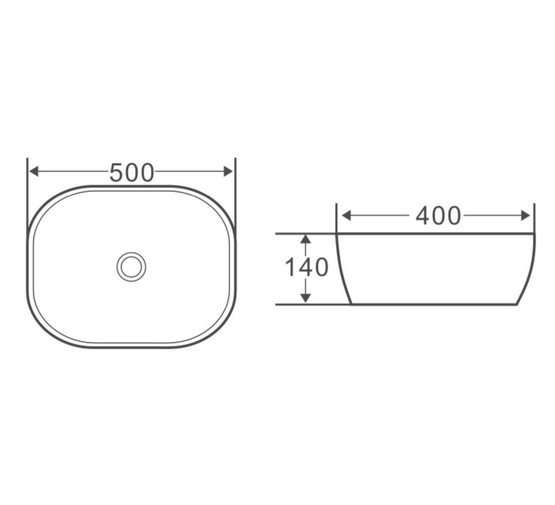 Раковина чаша BelBagno BB1302 50 см