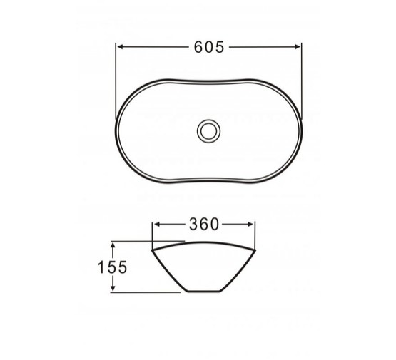 Раковина чаша BelBagno BB1404 61 см