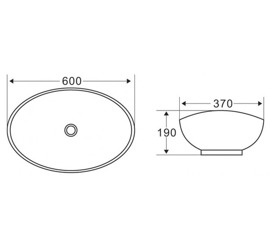 Раковина чаша BelBagno BB1087 60 см