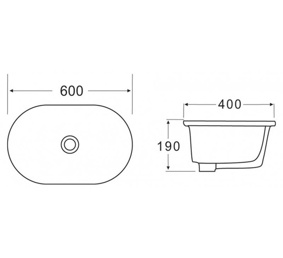 Раковина чаша BelBagno BB1004 60 см