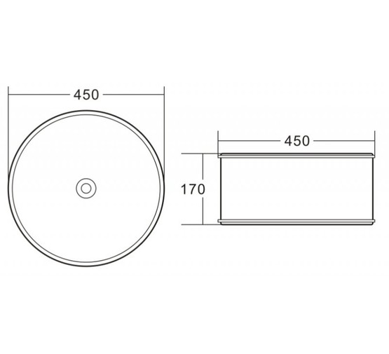 Раковина чаша BelBagno BB1383 45 см