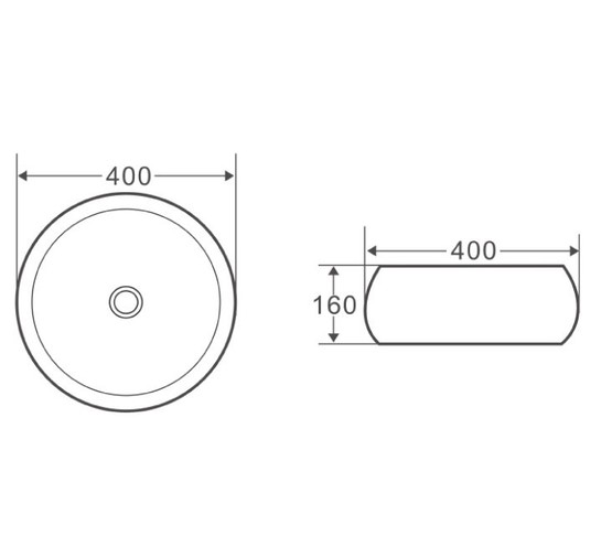 Раковина чаша BelBagno BB1065 40 см