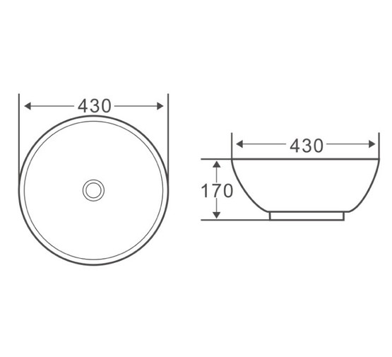 Раковина чаша BelBagno BB1077 43 см