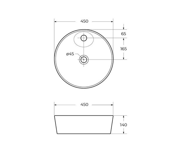 Раковина чаша BelBagno BB1306 45 см