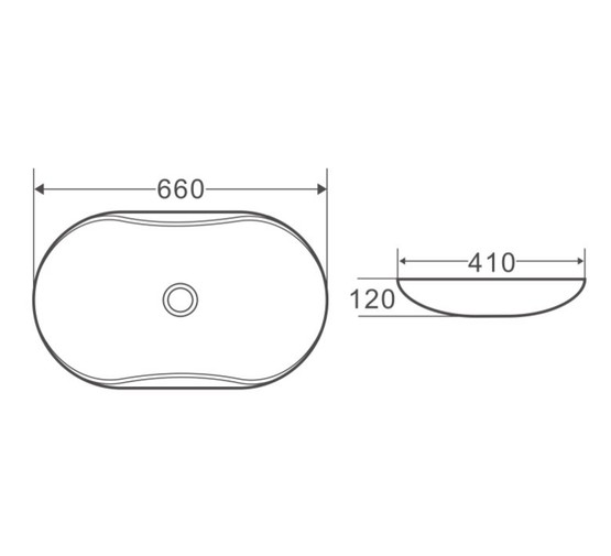 Раковина чаша BelBagno BB1334 66 см