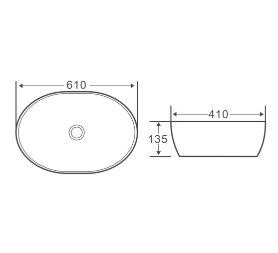 Раковина чаша BelBagno BB1348 61 см