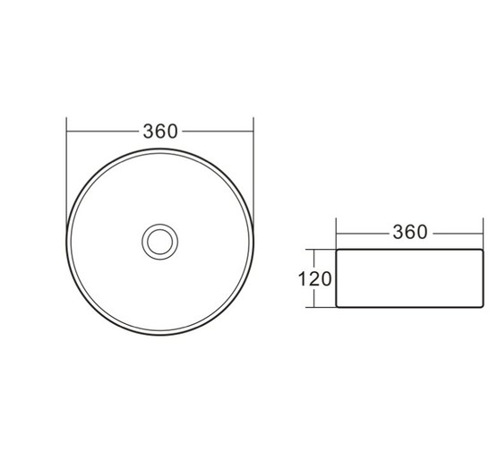 Раковина чаша BelBagno BB1357 36 см