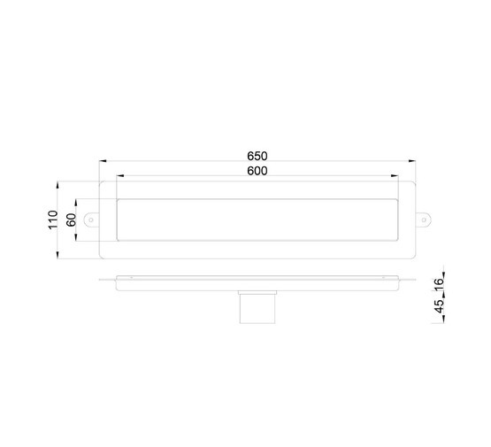 Водоотводящий желоб Boheme Premium Linear 600 с решеткой хром 