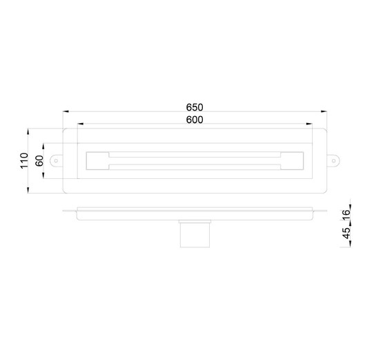 Водоотводящий желоб Boheme Infinity 600 с решеткой золото 