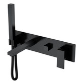 Смеситель для ванны Boheme Qubic встраиваемый черный матовый