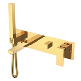 Смеситель для ванны Boheme Qubic встраиваемый золото